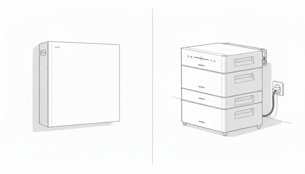 Vaste batterij versus plug-in batterij