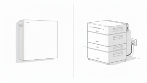 Vaste batterij versus plug-in batterij