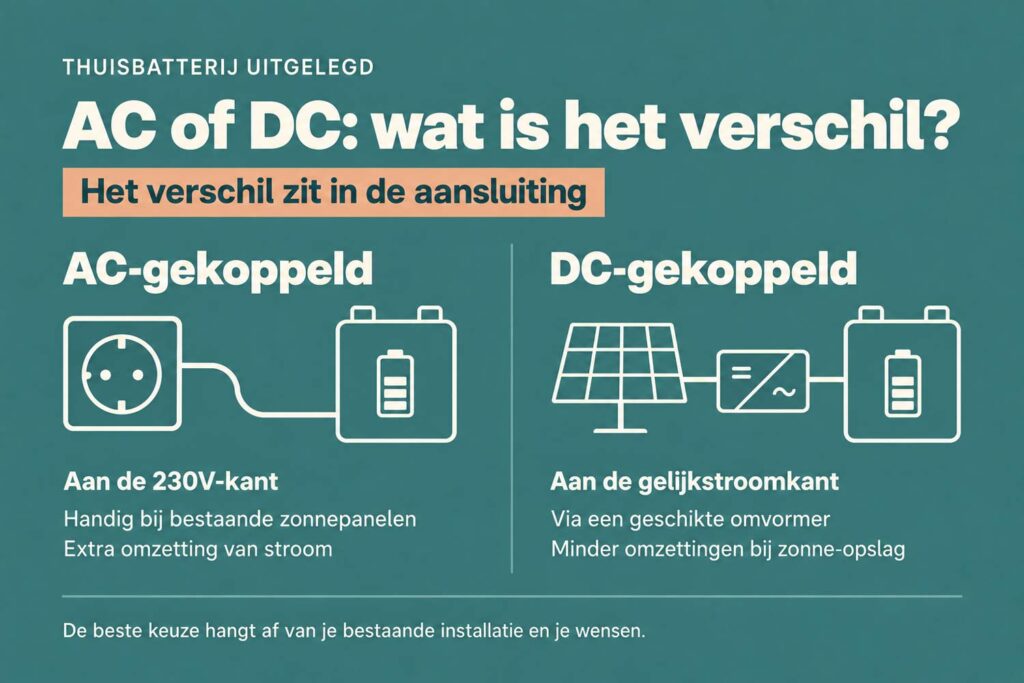 Wat is het verschil tussen een AC‑gekoppelde en DC‑gekoppelde thuisbatterij? 3 wat is verschil tussen ac of dc gekoppelde thuisbatterij?