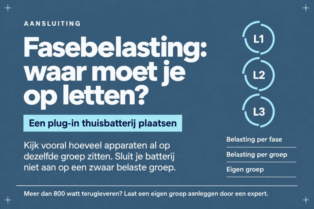 Is fasebelasting belangrijk bij plaatsen van plug‑in thuisbatterij? 1 Is fasebelasting belangrijk bij plaatsen van plug‑in thuisbatterij?