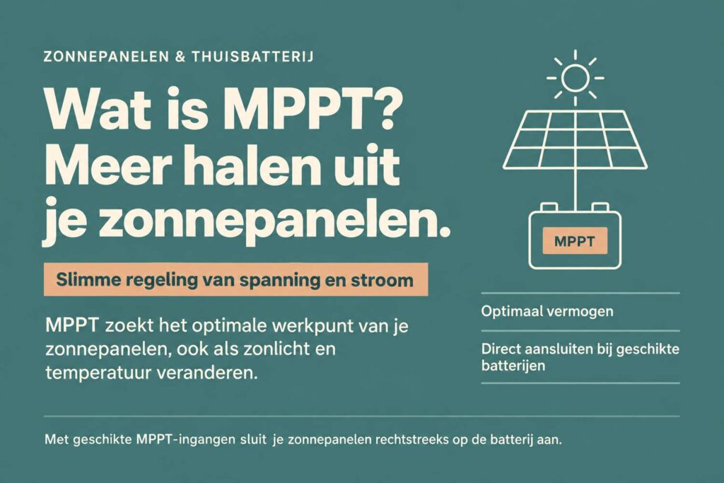 Wat is een MPPT en waarom is dat belangrijk bij een thuisbatterij? 6 Wat is een MPPT en waarom is dat belangrijk bij een thuisbatterij?