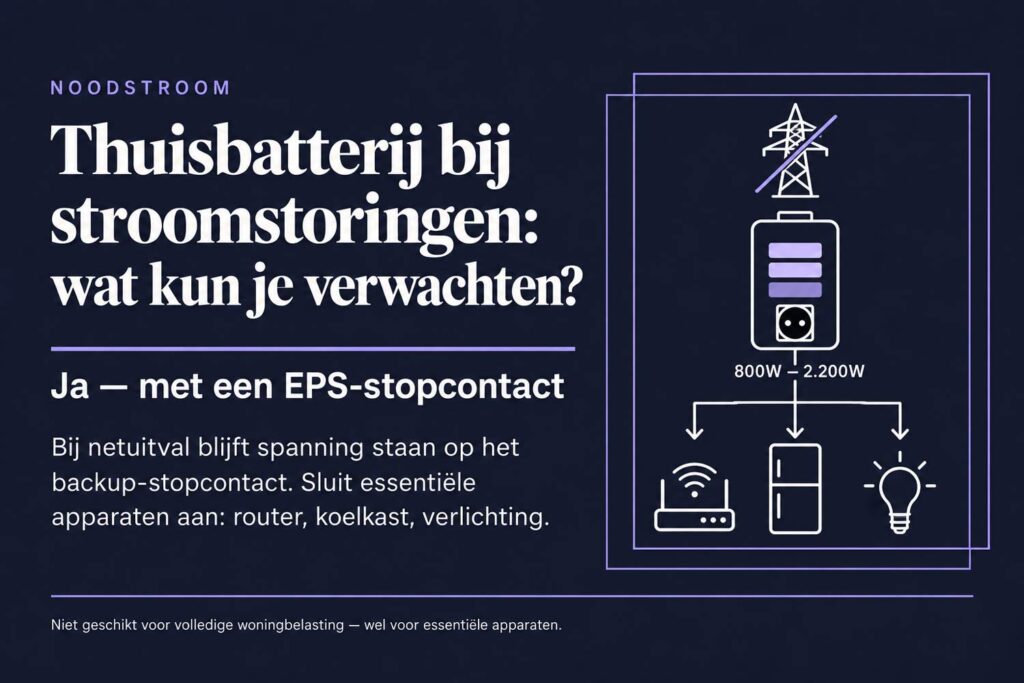 Kan een thuisbatterij helpen als ik vaak last heb van stroomstoringen? 8 noodstroom bij plug-in batterij