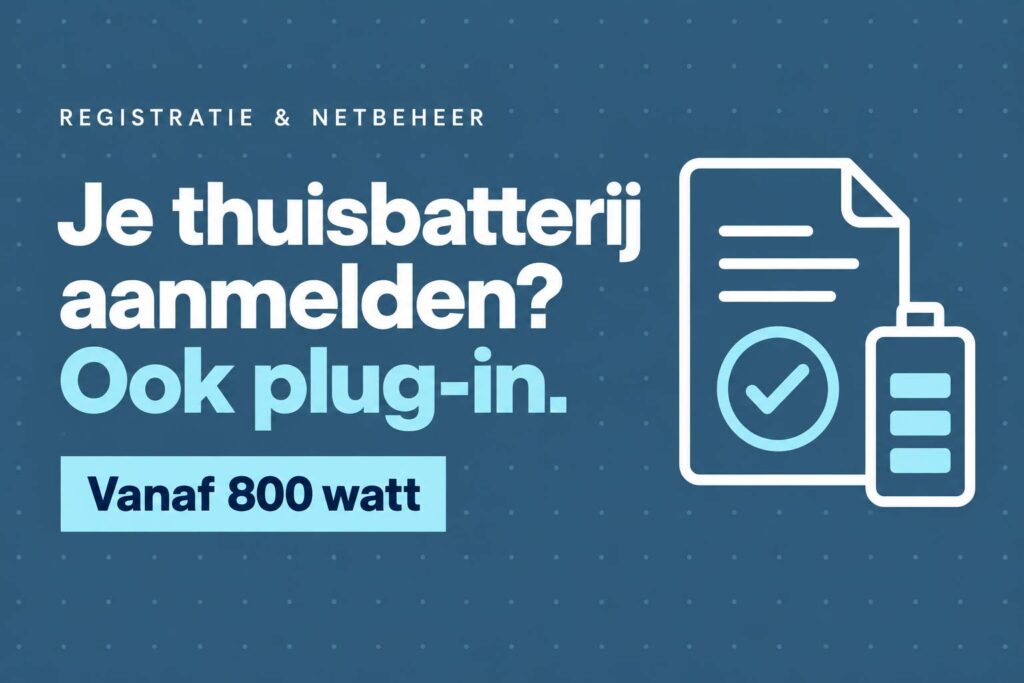 plug in batterij aanmelden