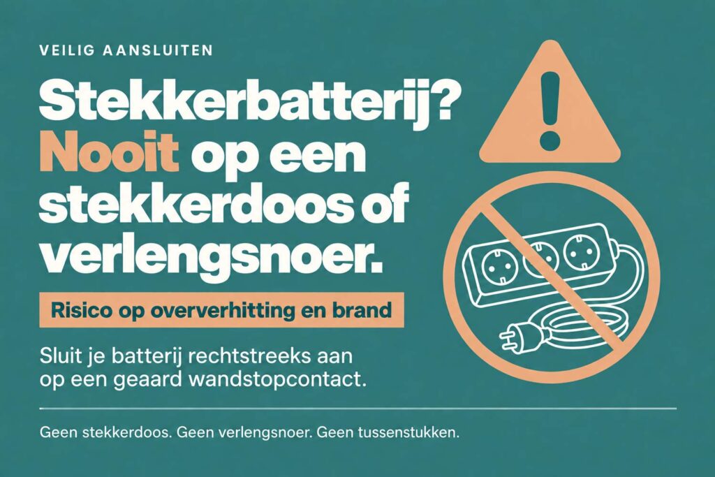 Mag een plug-in thuisbatterij op een stekkerdoos of verlengsnoer? 3 stekkerbatterij verlengsnoer stekkerdoos