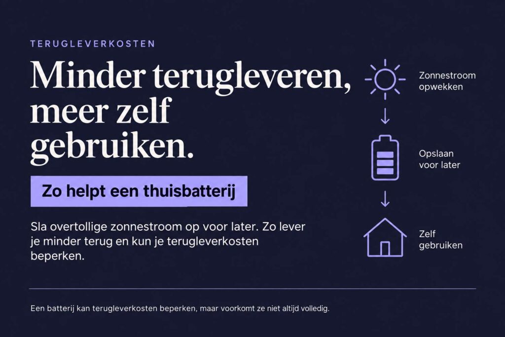 Kan een thuisbatterij helpen tegen terugleverboetes en terugleverkosten? 4 Kan een thuisbatterij helpen tegen terugleverboetes en terugleverkosten