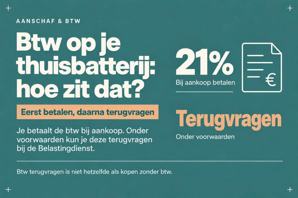 Moet ik btw betalen bij aanschaf van een thuisbatterij? 8 thuisbatterij btw terugvragen