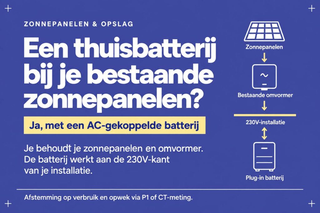 Kan ik een thuisbatterij combineren met mijn bestaande zonnepanelen en omvormer? 7 Kan ik een thuisbatterij combineren met mijn bestaande zonnepanelen en omvormer