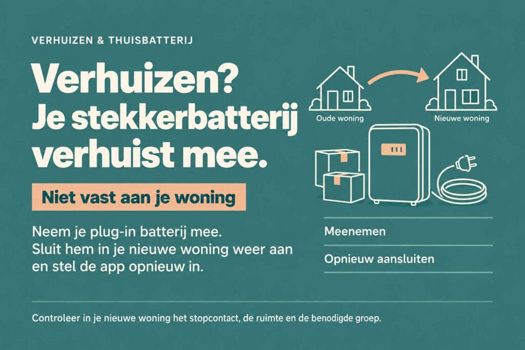 Wat gebeurt er met mijn thuisbatterij als ik verhuis? 9 neem stekkerbatterij bij verhuizing mee