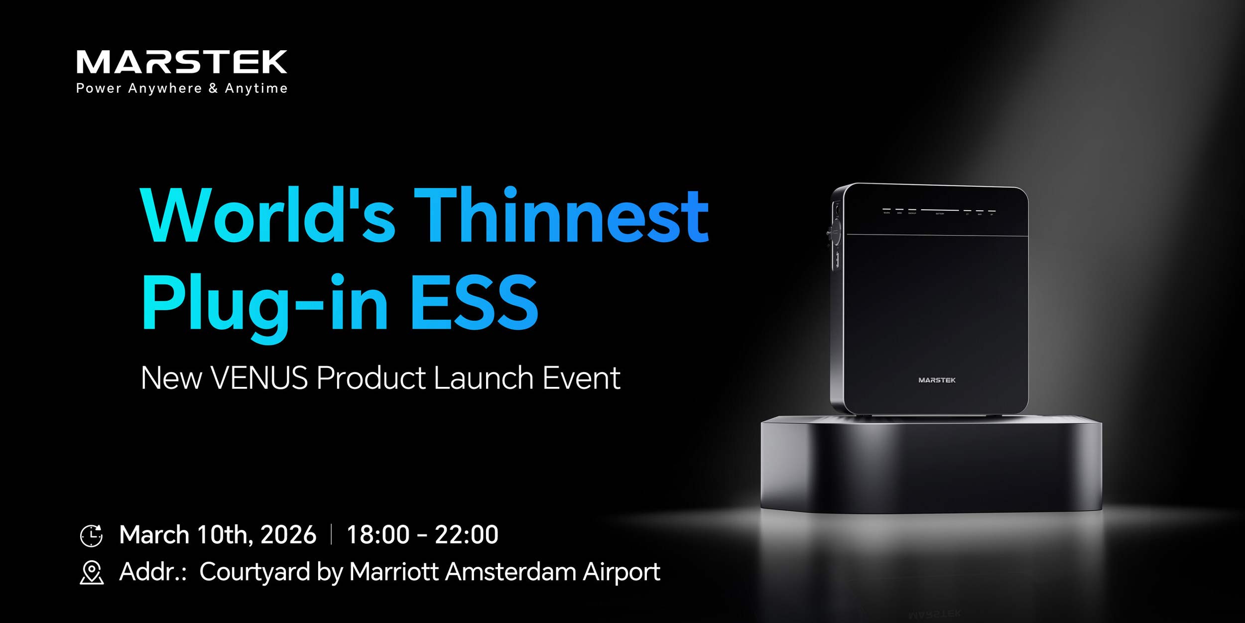 Marstek heeft hun nieuwste stekkerbatterij gelanceerd: de Venus B. Een ultradunne en compacte thuisbatterij om klein en goedkoop te beginnen.