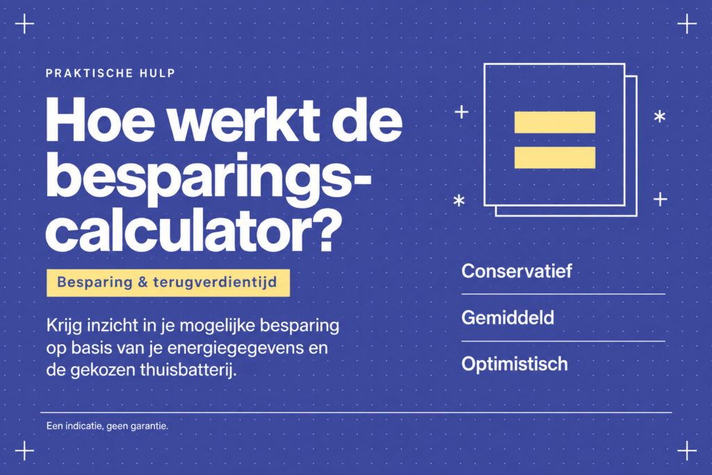 Hoe werkt de besparing calculator? 4 Hoe werkt de besparing calculator?