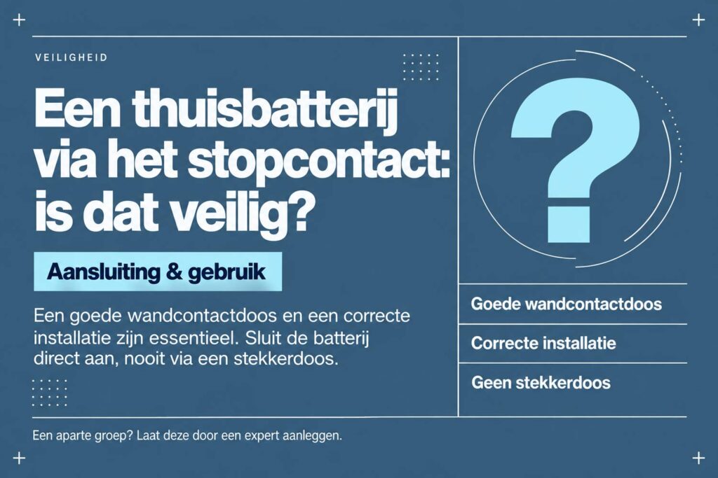 Is het veilig om een batterij aan te sluiten via een wandcontactdoos? 10 thuisbatterij in het stopcontact, is dat veilig?