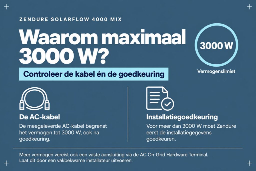 Zendure Solarflow 4000 MIX maximaal 3000W? 4 waarom is vermogen zendure batterij beperkt in de app