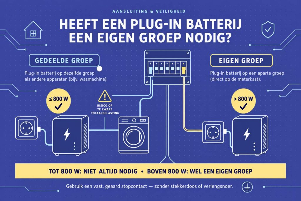 Heeft een plug-in batterij een eigen groep nodig? 4 Heeft een plug-in batterij een eigen groep nodig?