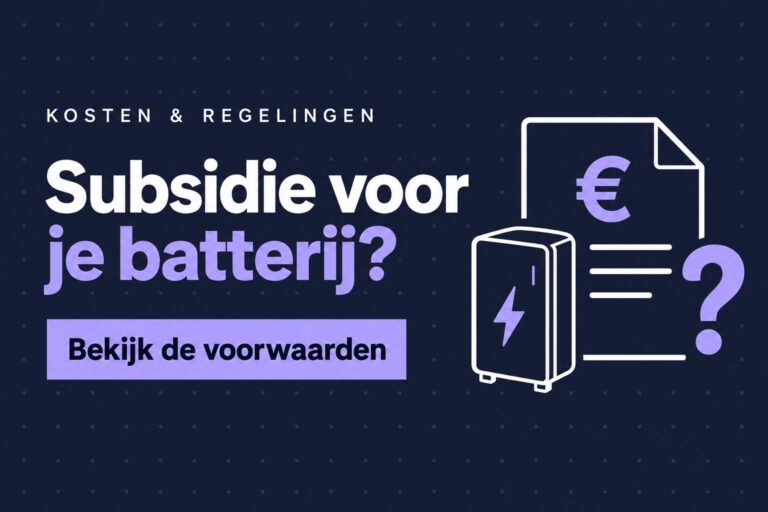 subsidie thuisbatterij