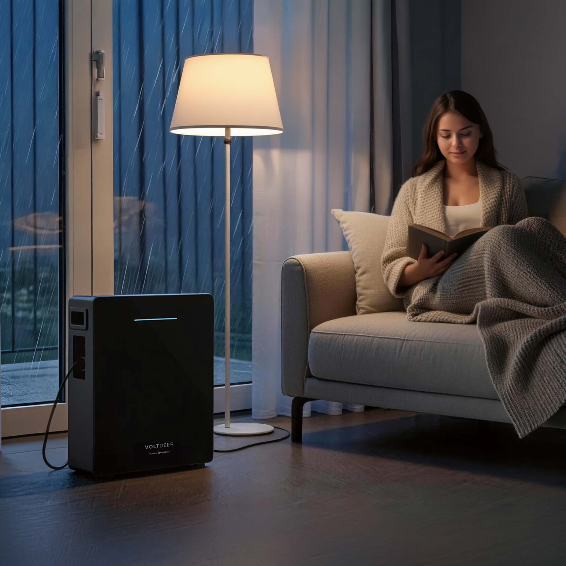 voltdeer woonkamer thuisbatterij