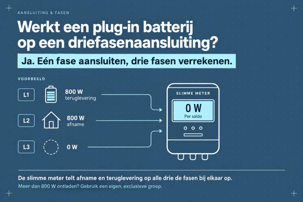 Werkt een plug-in batterij op een driefasenaansluiting? 3 werkt een stekkerbatterij op 3-fasen?