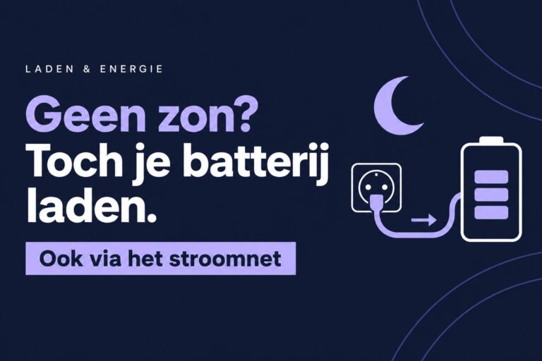 zonder zonnestroom batterij laden